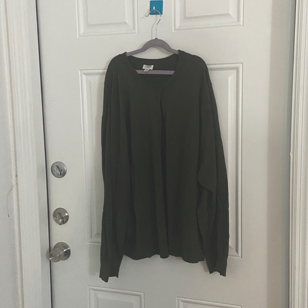 J. Crew soft, olive green cardigan Sweater